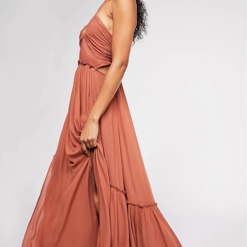 Free people “need this” Elegant Rust Maxi Dress NWT